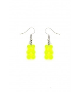 Oorbellen in neon groen beren