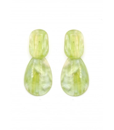 Oorclips lichtgroen met glinstering