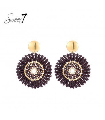 Oorbellen met warme bruintint en luxe afwerking