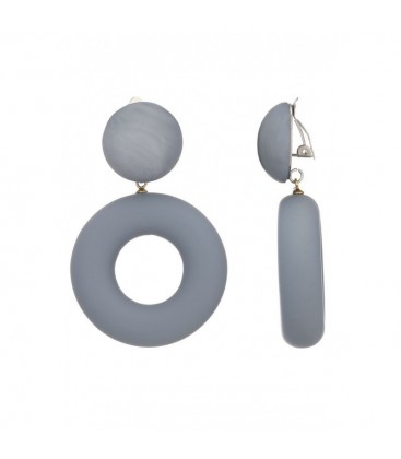 Grijze oorclips met een matte afwerking
