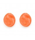 Vrolijke oorclips in warme oranje tint