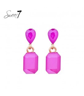 Oorbellen in opvallend fuchsia roze