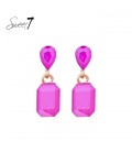 Oorbellen in opvallend fuchsia roze