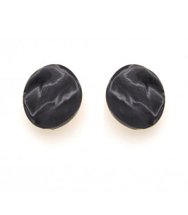 Oorclips zwart met een goudkleur achterkant