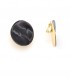 Oorclips zwart met een goudkleur achterkant