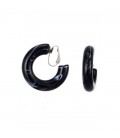 Oorclips zwarte creolen