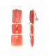 Oorclips in warm oranje met trendy vierkante vormen