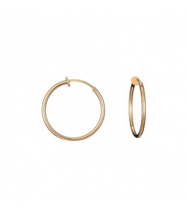 Oorclips goudkleurige ronde clips, tijdloos