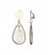 Oorclips zilverkleurig met natuurlijke schelp hanger