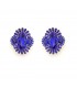 Oorclips blauw met fonkelende steentjes